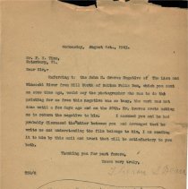 Letter to Mr. F. H. Time, Waterbury, Vermont"