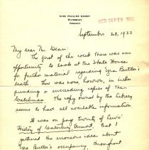 Letter to Theron Dean from Miss Pauline Moody
