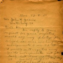 Letters to John H. Graves from Theron S. Dean