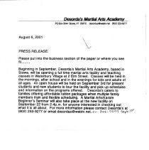 "Desorda's Martial Arts Academy"