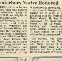 "Waterbury Native Honored - Alston O. Downing"