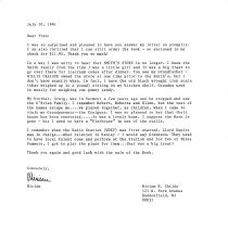 Letters to Fran Spaulding from Miriam N. Childs