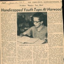 "Handicapped Youth Tops At Harwood"