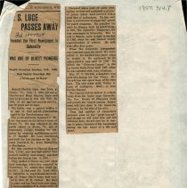 "S.S. Luce Passes Away - Founded The First Newspaper In Galesville"