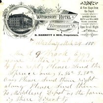 Letter to Mr. Brock from B Barrett & Sons.