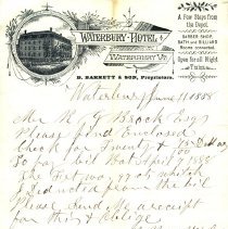 Handwritten letter to Mr. Brock from B. Barrett & sons.