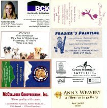 Waterbury Area Business Cards