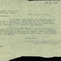 Letter to Harvard University from Waterbury Public Association.