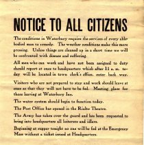 "No To All Citizens - Roy W. Demeritt, Village President