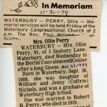 Ollie Perry Obituary