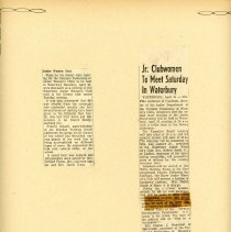 Waaterbury Junior Woman's Club 1956-1957