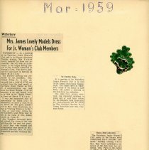 Waterbury Junior Women's club  1958-1959