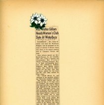 Waterbury Woman's Club Scrapbook