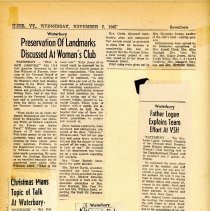 Waterbury Woman's Club Scrapbook