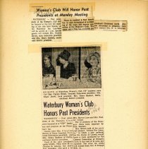 Waterbury Woman's Club Scrapbook