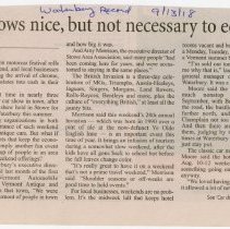 Car Show nice, but not necessary to economy
Car Show makes its mark in Wat