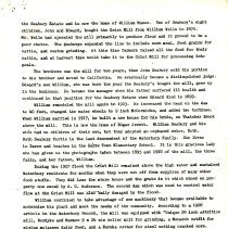 "History of Grist Mill Located on Thatcher Brook, Waterbury, Vermont 1807-1