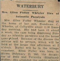 Newspaper clippings of Wheeler Family