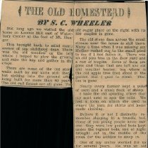 Newspaper clippings of Wheeler Family