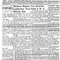 "Stedman Wheeler, Lumberman, Town Official, Dies"