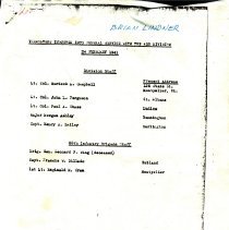 Vermonters Inducted Into Federal Service With The 43rd Division - 1941.