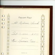 Funeral book "In Remembance" for Gertrude Frances Fields