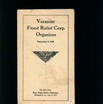 "Vermont Flood Relief Corp. Organizes - December 8, 1927"