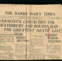 "Vt Casualties 100: Waterbury & Bolton Had The Greatest Death List"