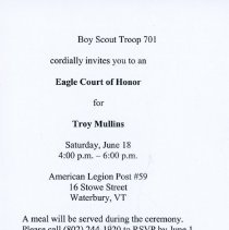 Eagle Scout Court of Honor Programs