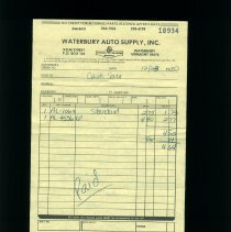 Automobile Supply Receipts
