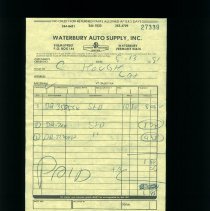 Automobile Supply Receipts