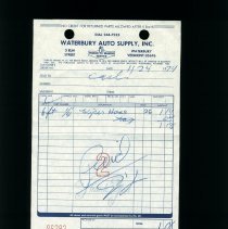 Automobile Supply Receipts