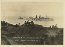 View of S.S. Harvard on Rocks at Point Arguello - May 30, 31.