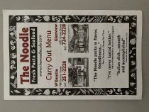 Front of closed Carry Out Menu