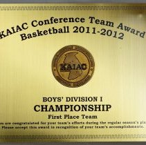 KAIAC Conf. Team Award - Boys' Basketball Blue Div. I Championship First Place Team - 2011-2012