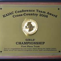 KAIAC Conf. Team Award - Girls' Cross Country Championship First Place Team Plaque - 2008