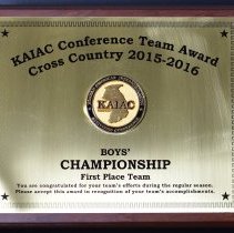 KAIAC Conf. Team Award - Boys' Cross Country Championship First Place Team - 2015-2016
