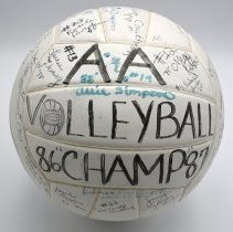 Autographed AA Vollyball Champ Volleyball 1986-1987