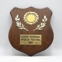 Plaque-DoDDS-Germany Speech Festival 1992