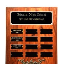 Brindisi High School Spelling Bee Plaque (1981)