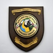 Plaque-Croughton American High School-World Wide Fund for Nature Rainforest Campaign 1990  252.00