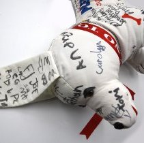 Pledge Puppy Plush Figure for the D.A.R.E. Campaign with signatures