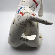 Pledge Puppy Plush Figure for the D.A.R.E. Campaign with signatures