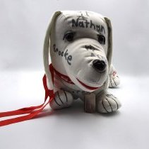 Pledge Puppy Plush Figure for the D.A.R.E. Campaign with signatures