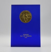 DoDDSEUR Play-Off Champion 1978 Soccer. Blue with gold