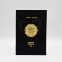 Overseas Schools Conference Champions 1981 Soccer. Black with gold.