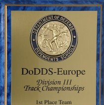 Plaque-DoDDS Europe Division III North Cross Country Championships 3rd Place boys 2000