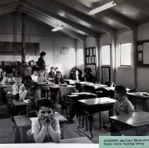 Rochefort American Elementary School, 1st Grade reading group; France