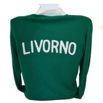 Basketball warm up jacket. Green and white. White lettering- Livorno.