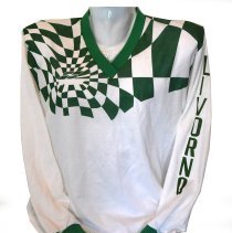 Sports Jersey. (Away). White and Green. #14. Livorno.